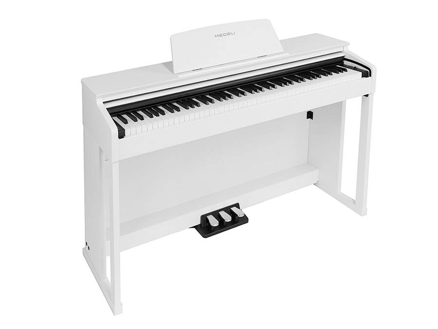 digital home piano, 88 keys graded hammer action, triple sensor (K8), 2 x 20 watt - white satin