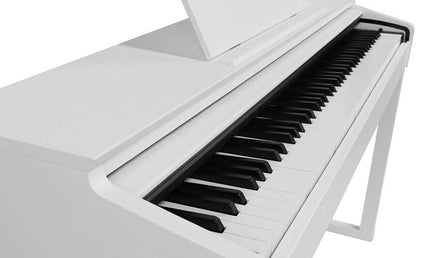 digital home piano, 88 keys graded hammer action, triple sensor (K8), 2 x 20 watt - white satin