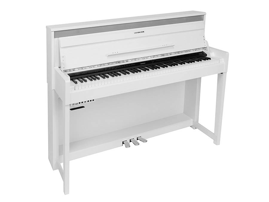 digital home piano, 88 keys graded hammer action, triple sensor (K8), 2 x 40 watt - white satin