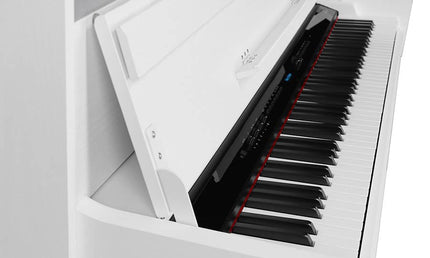 digital home piano, 88 keys graded hammer action, triple sensor (K8), 2 x 40 watt - white satin