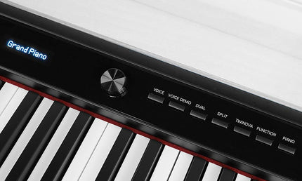 digital home piano, 88 keys graded hammer action, triple sensor (K8), 2 x 40 watt - white satin