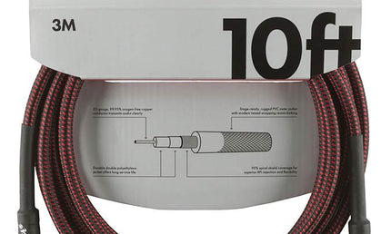 Fender - 990820061 - instrument cable – 10Ft, Red