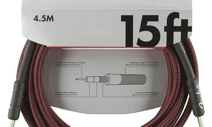 Fender - 990820064 - instrument cable – 15Ft, Red