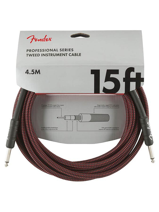 Fender - 990820064 - instrument cable – 15Ft, Red