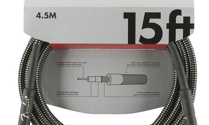 Fender - 990820065 - instrument cable – 15Ft, Gray