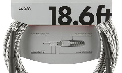 Fender - 990820069 - instrument cable, 18 – 18.6Ft, White