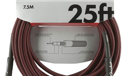Fender - 990820070 - instrument cable – 25Ft, Red