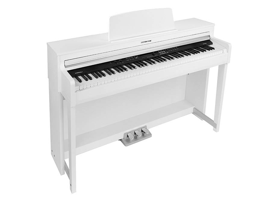 digital home piano, 88 keys graded hammer action, triple sensor (K8), 2 x 25 watt - white satin