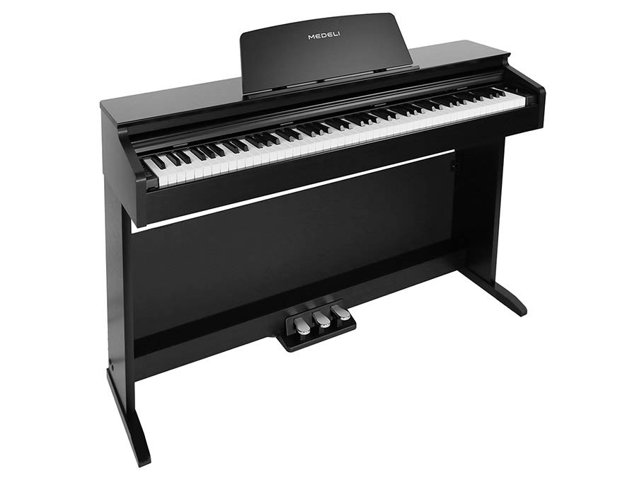 digital home piano, 88 keys graded hammer action (K6s), 2 x 20 watt - black satin