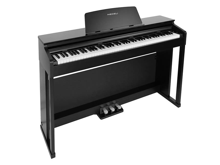 digital home piano, 88 keys graded hammer action, triple sensor (K8), 2 x 20 watt - black satin