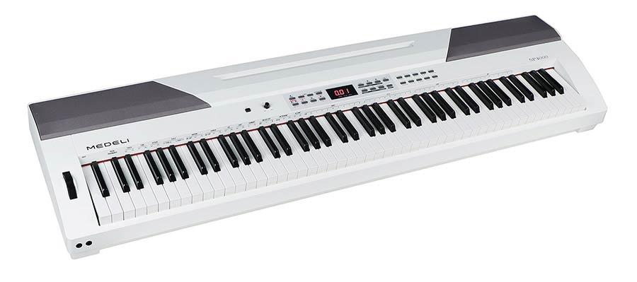 digital stage piano, 88 keys hammer action (K6), 2 x 20 watt - white