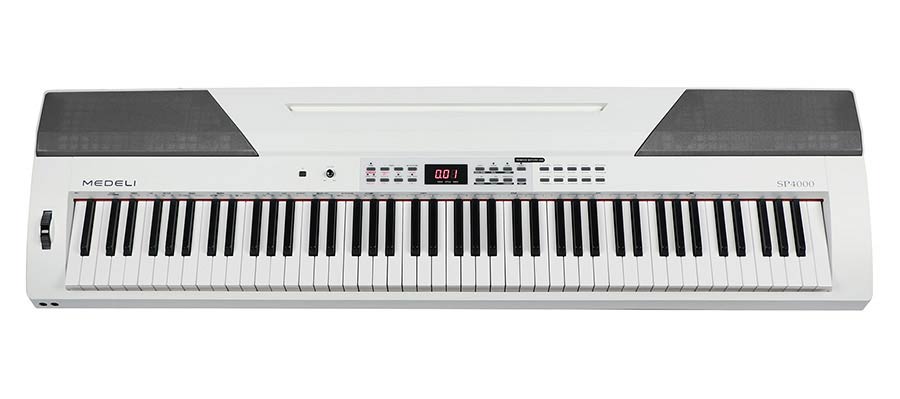 digital stage piano, 88 keys hammer action (K6), 2 x 20 watt - white