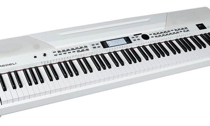 digital stage piano with accompaniment, 88 keys hammer action (K6), 2 x 20 watt - white