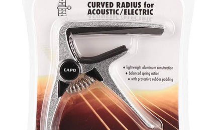 aluminum capo for acoustic/electric guitar, curved