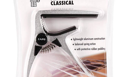 aluminum capo for classical guitar, flat