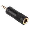 adaptor, 6,3mm jack female stereo, 3,5mm jack male stereo, gold