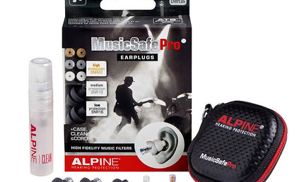 MusicSafePro, high-fidelty hearing protection for musicians, black