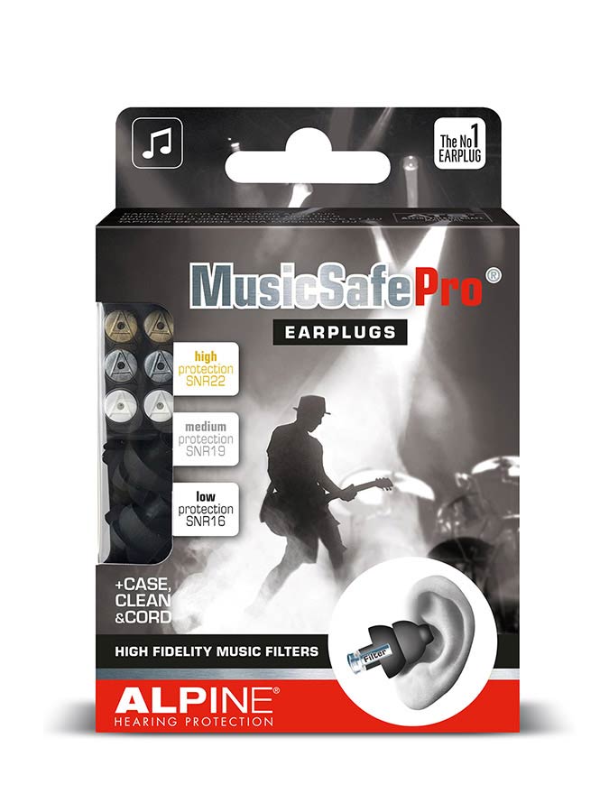 Alpine Hearing Protection - ALP-MSP-BK - MusicSafePro Earplugs, Black