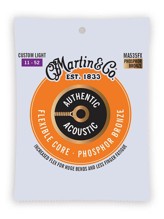 string set, 92/8 phosphor bronze, custom light, 011-015-023-032-042-052