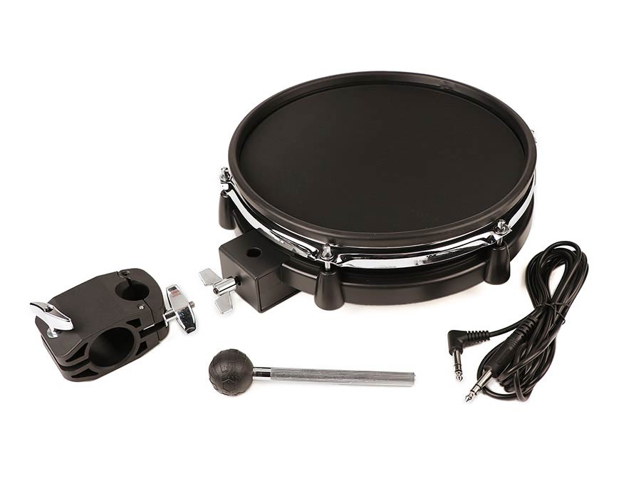 additional tom/snare (tom 4) for DD638DX, 10" 2-zone, with mounting clamp and cable