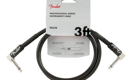 instrument cable, 3ft, 2x angled, black