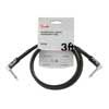 instrument cable, 3ft, 2x angled, black