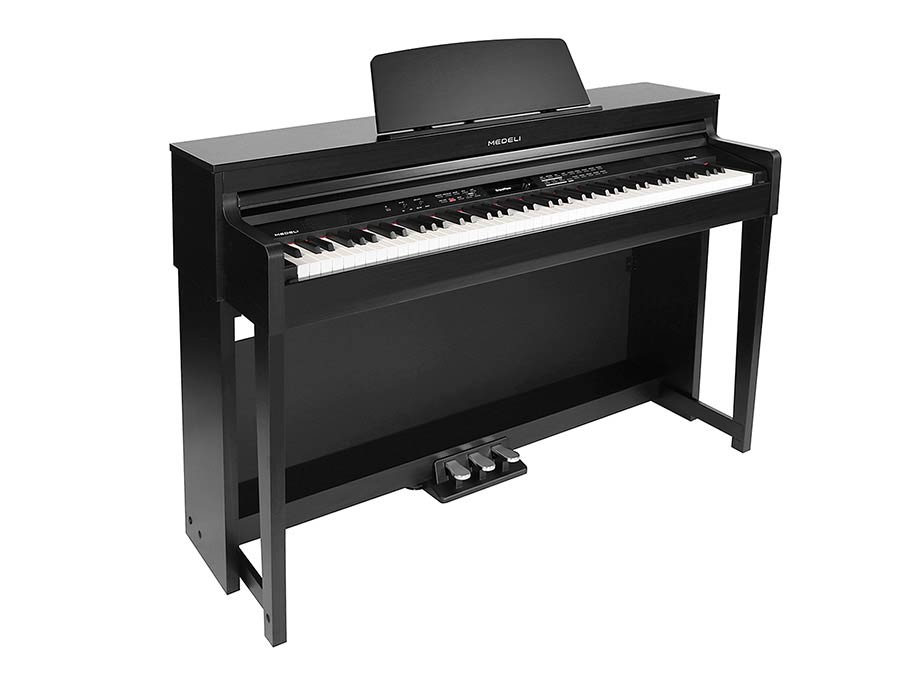 digital home piano, 88 keys graded hammer action, triple sensor (K8), 2 x 25 watt - black satin