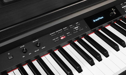 digital home piano, 88 keys graded hammer action, triple sensor (K8), 2 x 25 watt - black satin