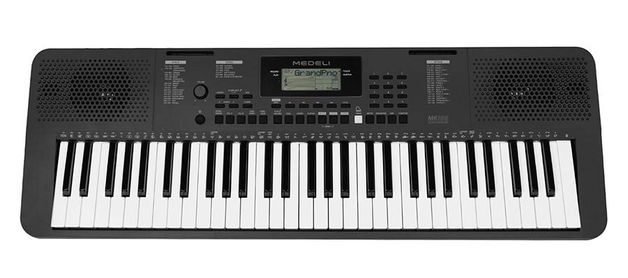 keyboard, 61 touch sensitive keys, 2 x 2,5 watt