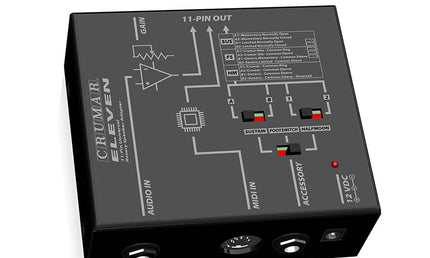 11-pin universal rotary speaker adapter module, with MIDI and TRS inputs