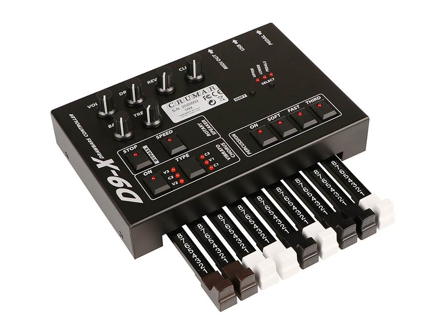 extended drawbar controller with 9 drawbars, pots and switches