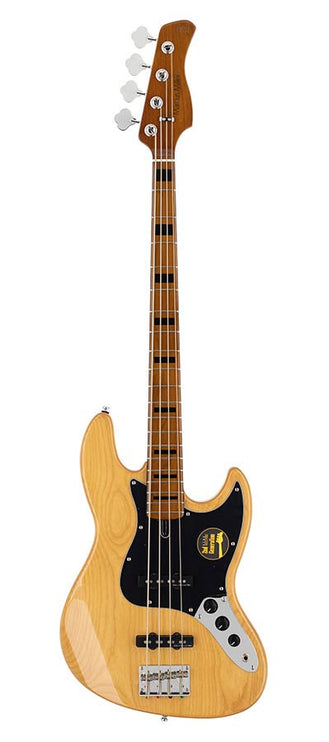 alder 4-string passive bass guitar natural