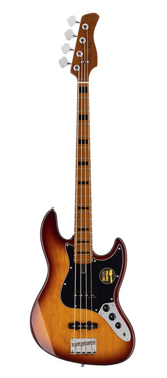 alder 4-string passive bass guitar tobacco sunburst