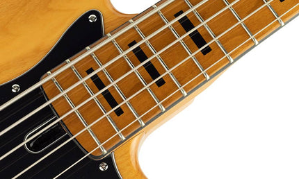 alder 5-string passive bass guitar natural