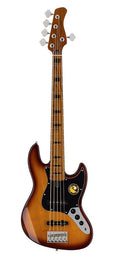 alder 5-string passive bass guitar tobacco sunburst