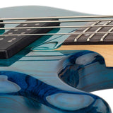 Sire Basses - M5+ S4/tbl - Swamp Ash 4-String Active Bass Guitar – Transparent Blue