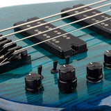 Sire Basses - M5+ S4/tbl - Swamp Ash 4-String Active Bass Guitar – Transparent Blue