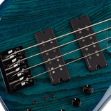 Sire Basses - M5+ S4/tbl - Swamp Ash 4-String Active Bass Guitar – Transparent Blue