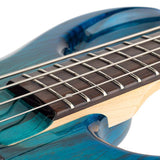 Sire Basses - M5+ S4/tbl - Swamp Ash 4-String Active Bass Guitar – Transparent Blue