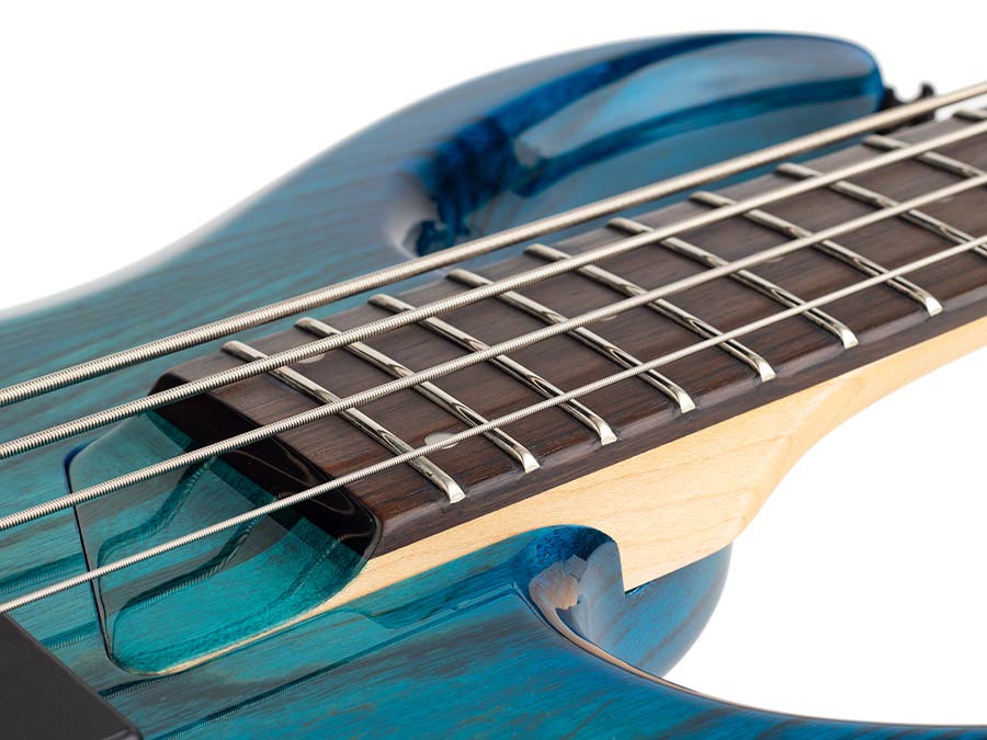 Sire Basses - M5+ S4/tbl - Swamp Ash 4-String Active Bass Guitar – Transparent Blue