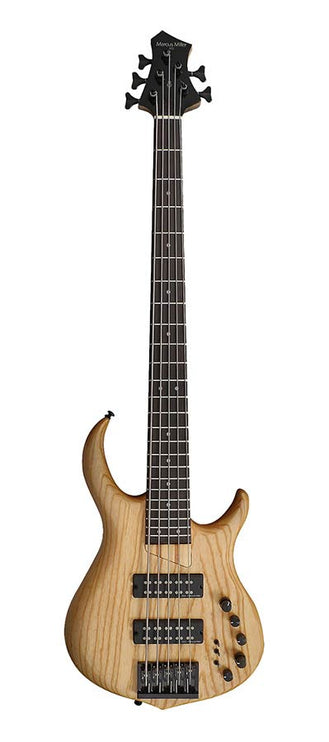 swamp ash 5-string active bass guitar natural