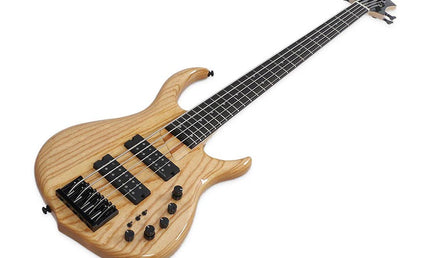 swamp ash 5-string active bass guitar natural