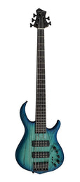 swamp ash 5-string active bass guitar transparent blue