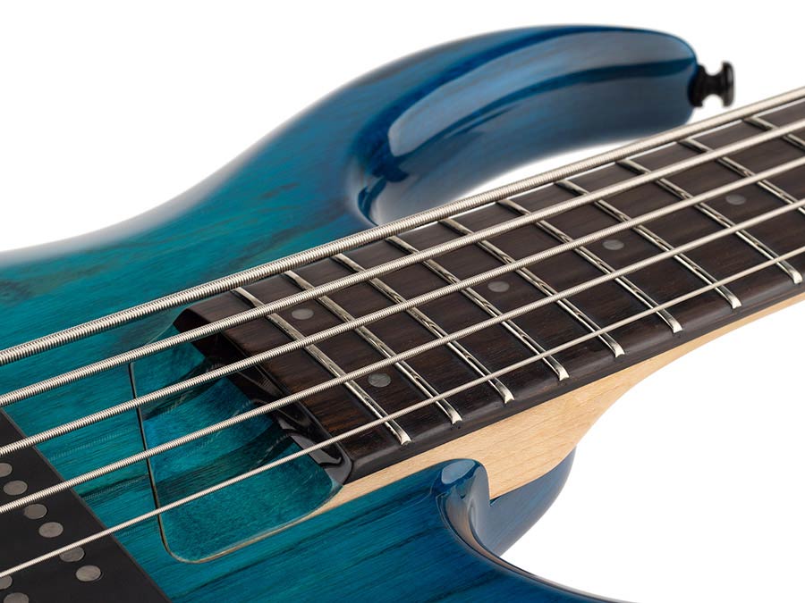 Sire Basses - M5+ S5/tbl - Swamp Ash 5-String Active Bass Guitar – Transparent Blue