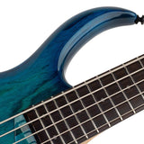 Sire Basses - M5+ S5/tbl - Swamp Ash 5-String Active Bass Guitar – Transparent Blue