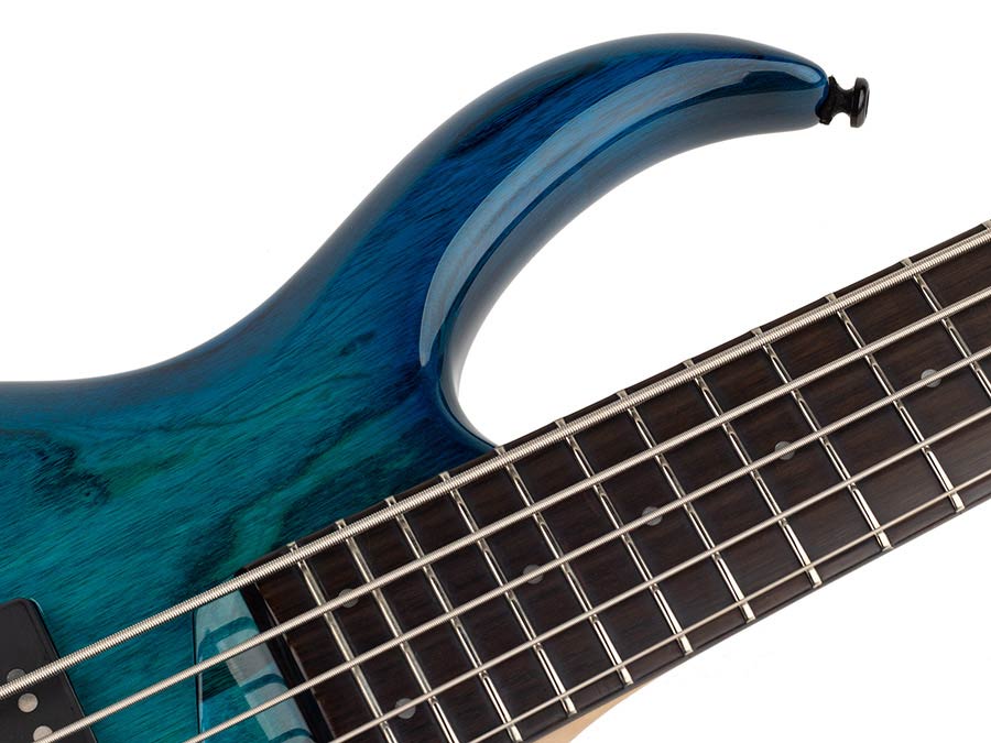 Sire Basses - M5+ S5/tbl - Swamp Ash 5-String Active Bass Guitar – Transparent Blue