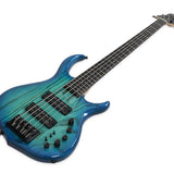 Sire Basses - M5+ S5/tbl - Swamp Ash 5-String Active Bass Guitar – Transparent Blue