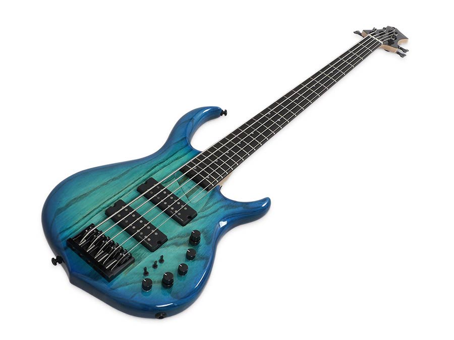 Sire Basses - M5+ S5/tbl - Swamp Ash 5-String Active Bass Guitar – Transparent Blue