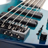 Sire Basses - M5+ S5/tbl - Swamp Ash 5-String Active Bass Guitar – Transparent Blue