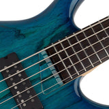 Sire Basses - M5+ S5/tbl - Swamp Ash 5-String Active Bass Guitar – Transparent Blue